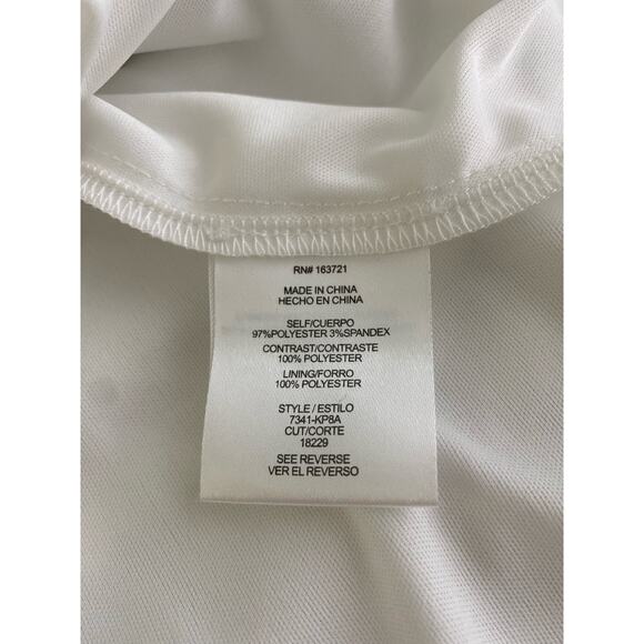 City Studio Floral-Metallic Print Mesh-Insert Skater Dress - Picture 7 of 11